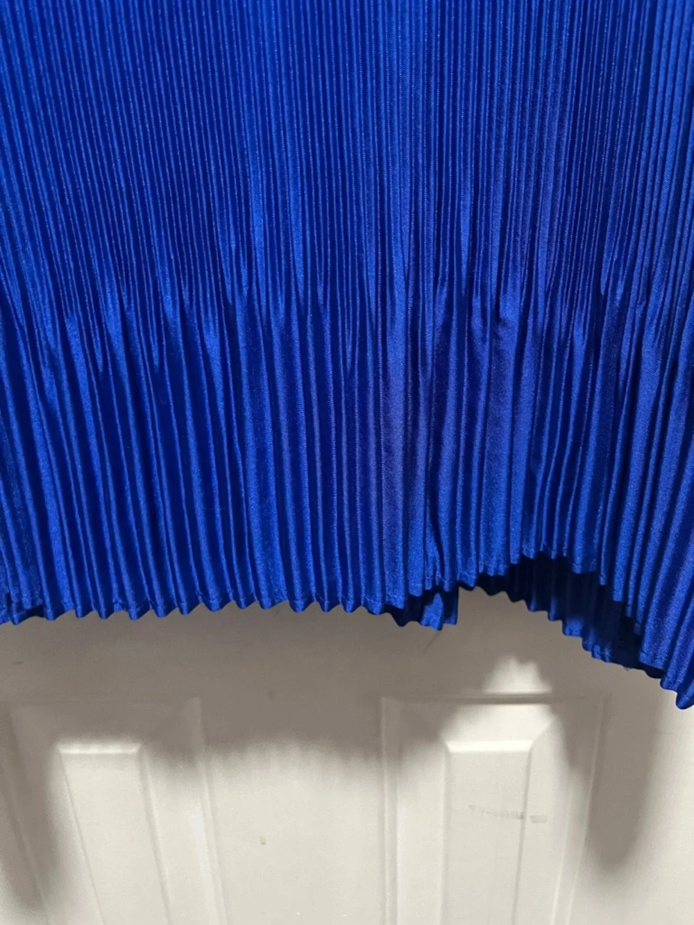 Banana Republic Royal Blue Pleated Long Sleeve Dress - Picture 6 of 8